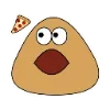 Стикер 20 🥰 Набор эмоджи с милым Пу из игры «Pou»