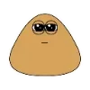 Стикер 2 🥰 Набор эмоджи с милым Пу из игры «Pou»