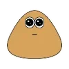 Стикер 11 🥰 Набор эмоджи с милым Пу из игры «Pou»