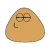 Стикер 6 🥰 Набор эмоджи с милым Пу из игры «Pou»