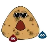 Стикер 8 🥰 Набор эмоджи с милым Пу из игры «Pou»