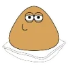 Стикер 13 🥰 Набор эмоджи с милым Пу из игры «Pou»