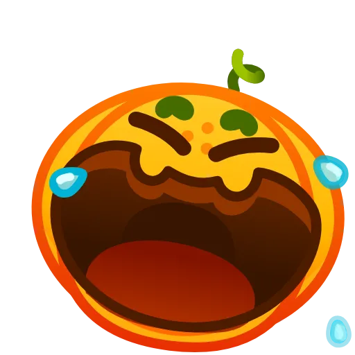 Стикер 3 Cute Pumpkin Emoji