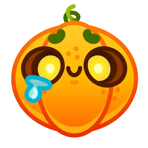Стикер 4 Cute Pumpkin Emoji