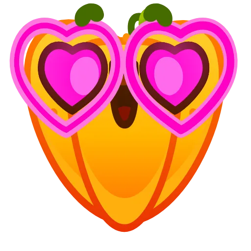 Стикер 8 Cute Pumpkin Emoji