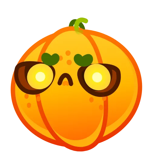 Стикер 31 Cute Pumpkin Emoji