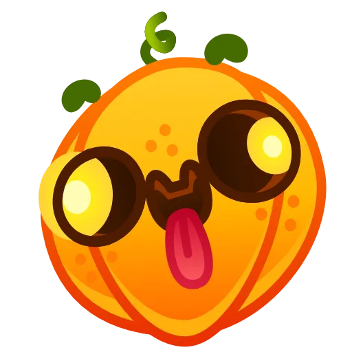 Стикер 10 Cute Pumpkin Emoji