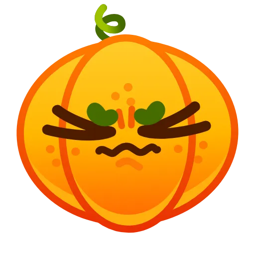 Стикер 16 Cute Pumpkin Emoji