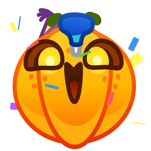 Стикер 14 Cute Pumpkin Emoji