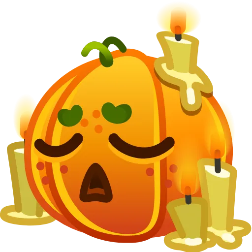 Стикер 26 Cute Pumpkin Emoji