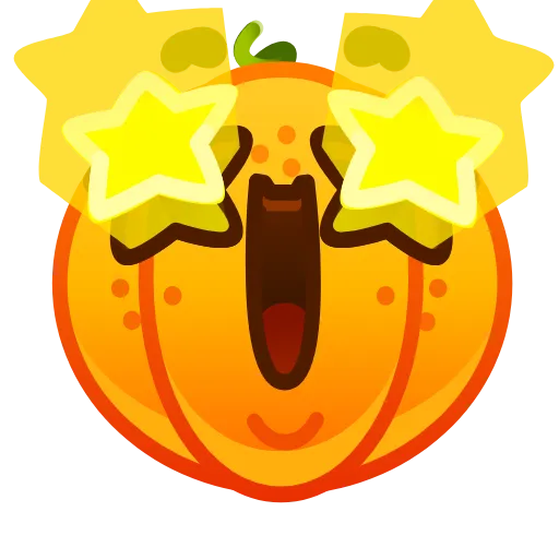 Стикер 13 Cute Pumpkin Emoji