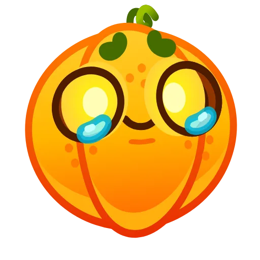 Стикер 2 Cute Pumpkin Emoji