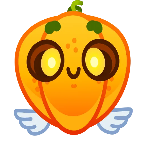 Стикер 6 Cute Pumpkin Emoji