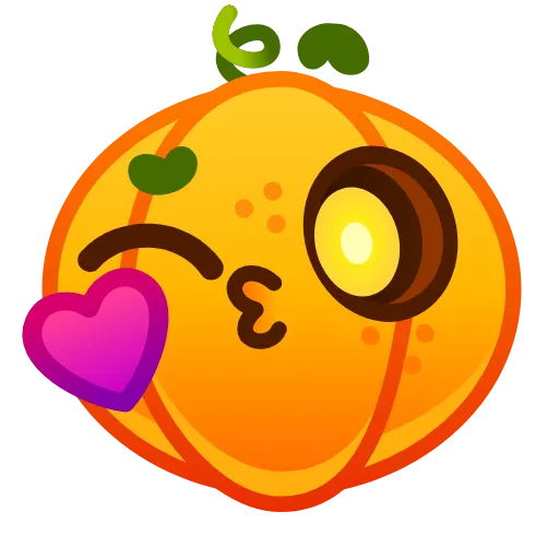Стикер 9 Cute Pumpkin Emoji