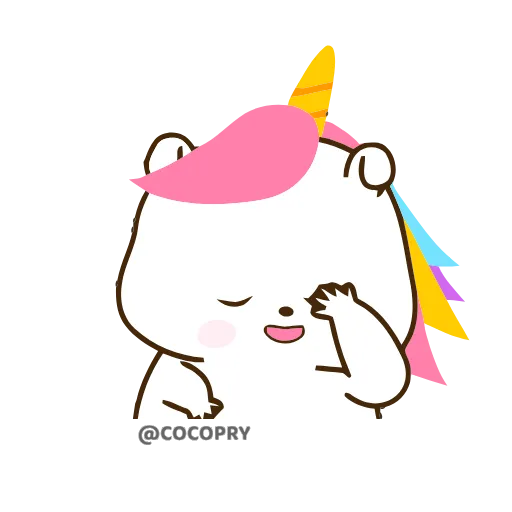 🤦‍♂️ Эмодзи «Cute Unicorn» для Telegram