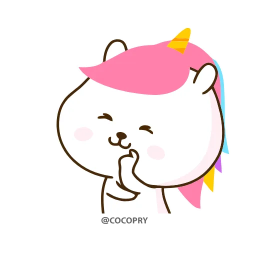 😌 Эмодзи «Cute Unicorn» для Telegram
