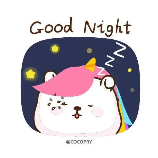 😴 Эмодзи «Cute Unicorn» для Telegram