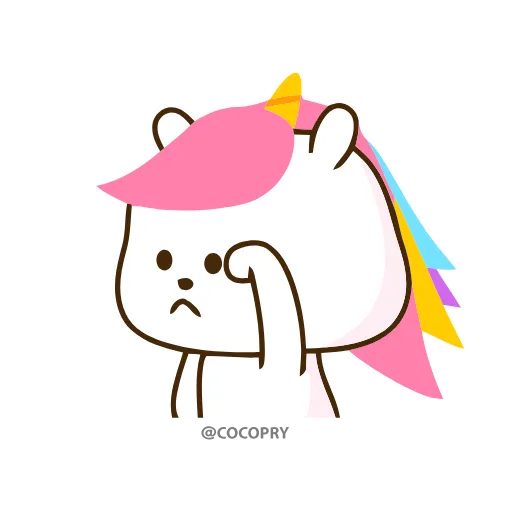 💃 Эмодзи «Cute Unicorn» для Telegram