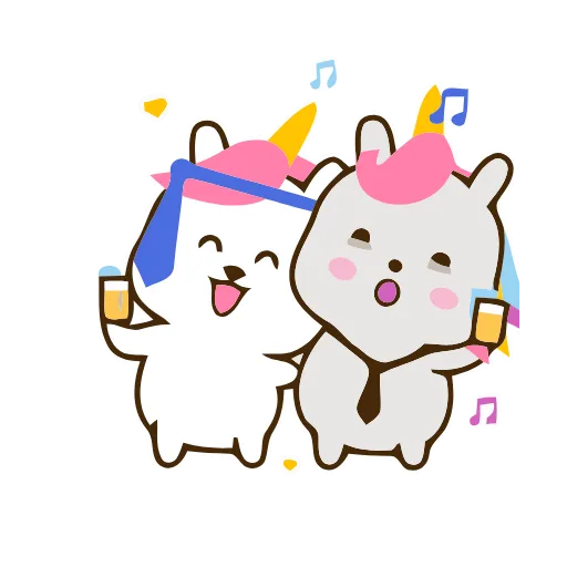 🥳 Эмодзи «Cute Unicorn» для Telegram
