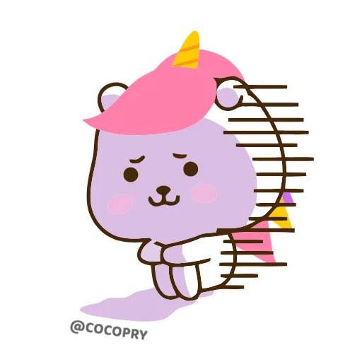 😰 Эмодзи «Cute Unicorn» для Telegram