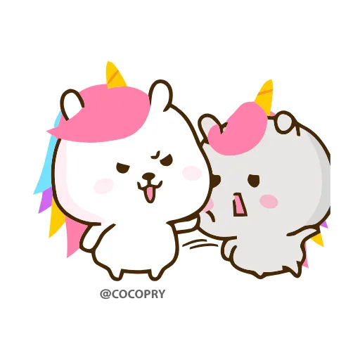 😒 Эмодзи «Cute Unicorn» для Telegram