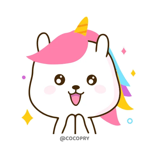 Стикерпак Cute Unicorn для Telegram