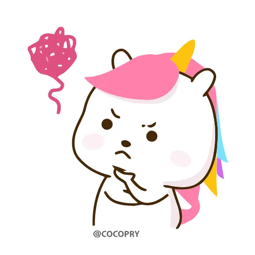 🤔 Эмодзи «Cute Unicorn» для Telegram