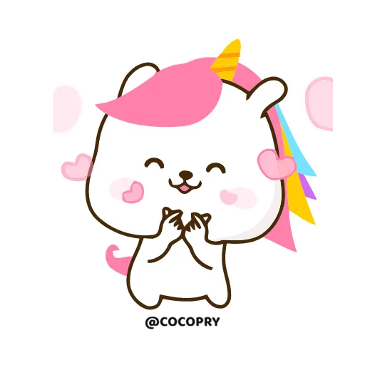 🥰 Эмодзи «Cute Unicorn» для Telegram