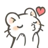 Стикер 21 Cute White Ferret