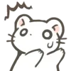 Стикер 30 Cute White Ferret