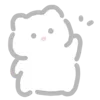 Стикер 28 💗 white cat - белый котик