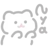 Стикер 22 💗 white cat - белый котик
