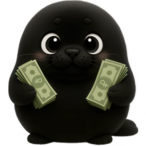 💸 Стикер «Черный тюлень» для Telegram