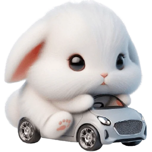 🚗 Стикер «Вислоухая зайка» для Telegram