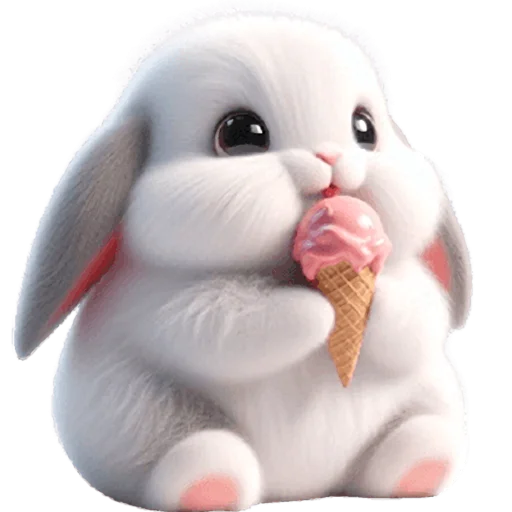 🍦 Стикер «Вислоухая зайка» для Telegram