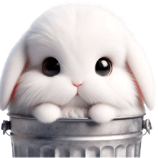 🗑 Стикер «Вислоухая зайка» для Telegram