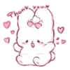 Стикер 31 Cute rabbit - милый кролик