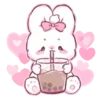 Стикер 19 Cute rabbit - милый кролик