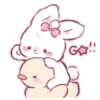 Стикер 21 Cute rabbit - милый кролик