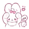 Стикер 22 Cute rabbit - милый кролик