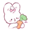 Стикер 34 Cute rabbit - милый кролик