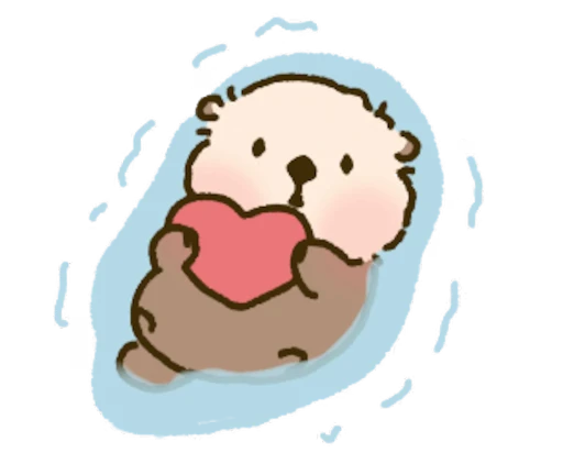 ❤️ Стикер «Cutie Otter Ottie» для Telegram