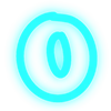 💙 Эмодзи «Голубые яркие буквы» для Telegram