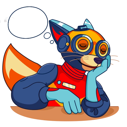 🤩 Стикер «Кибер Лис» для Telegram