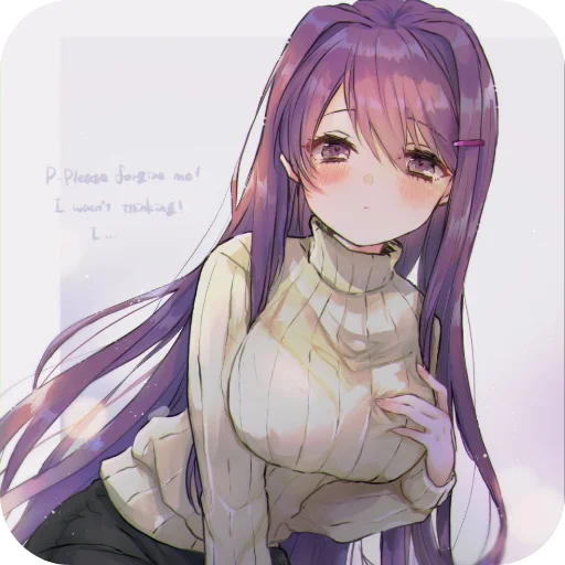 💇 Стикер «DDLC YURI ;; stickers» для Telegram