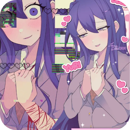 👄 Стикер «DDLC YURI ;; stickers» для Telegram
