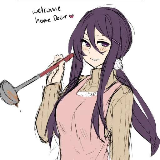 💇 Стикер «DDLC YURI ;; stickers» для Telegram