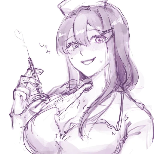 👄 Стикер «DDLC YURI ;; stickers» для Telegram