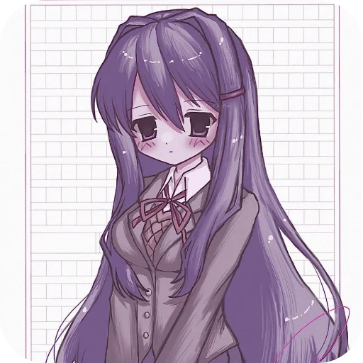 👄 Стикер «DDLC YURI ;; stickers» для Telegram