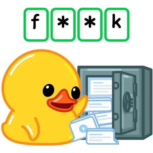 Стикер 61 Telegram Duck X
